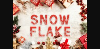 Snowflake Font Poster 1