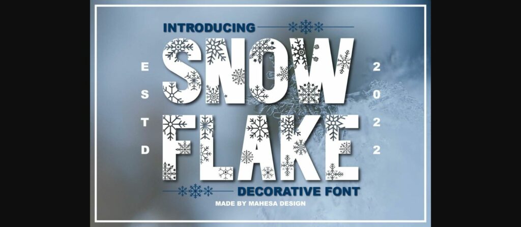 Snowflake Font Poster 3