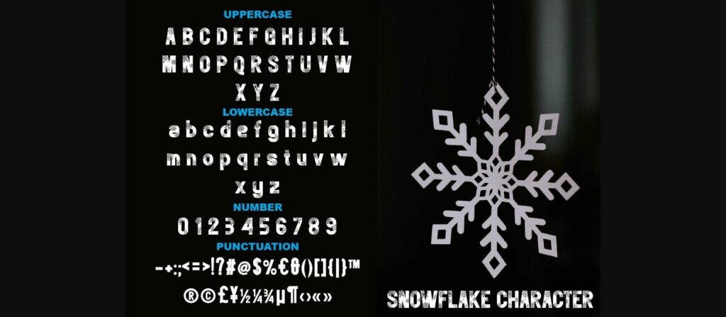 Snowflake Font Poster 4