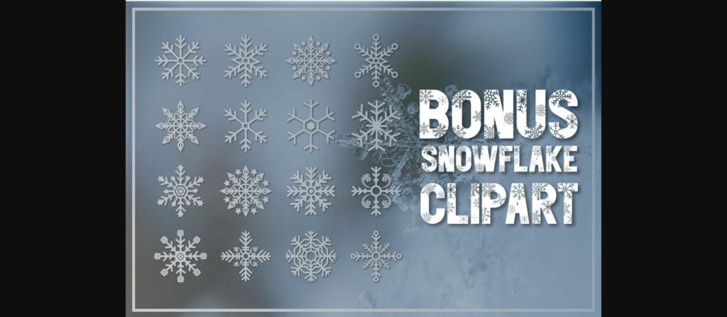 Snowflake Font Poster 11