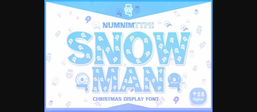 Snowman Font Poster 1