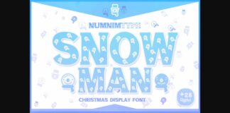 Snowman Font Poster 1