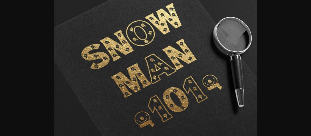 Snowman Font Poster 4