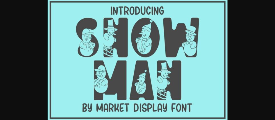 Snowman Font Poster 3