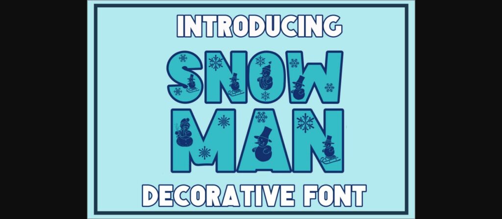 Snowman Font Poster 3