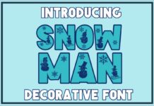 Snowman Font Poster 1