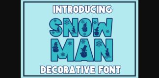 Snowman Font Poster 1