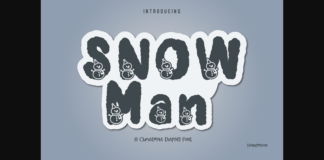 Snowman Font Poster 1