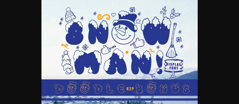 Snowman Font Poster 3