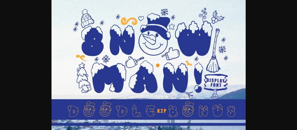 Snowman Font Poster 1