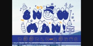 Snowman Font Poster 1