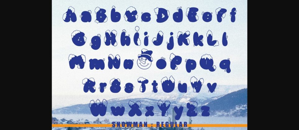 Snowman Font Poster 6