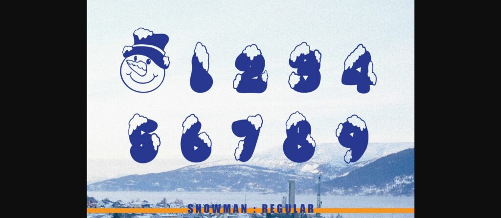 Snowman Font Poster 8