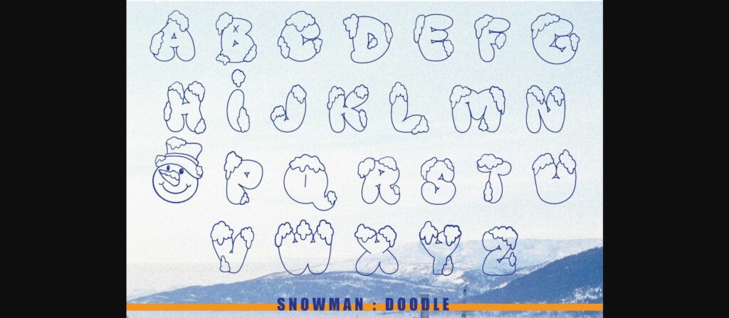 Snowman Font Poster 9