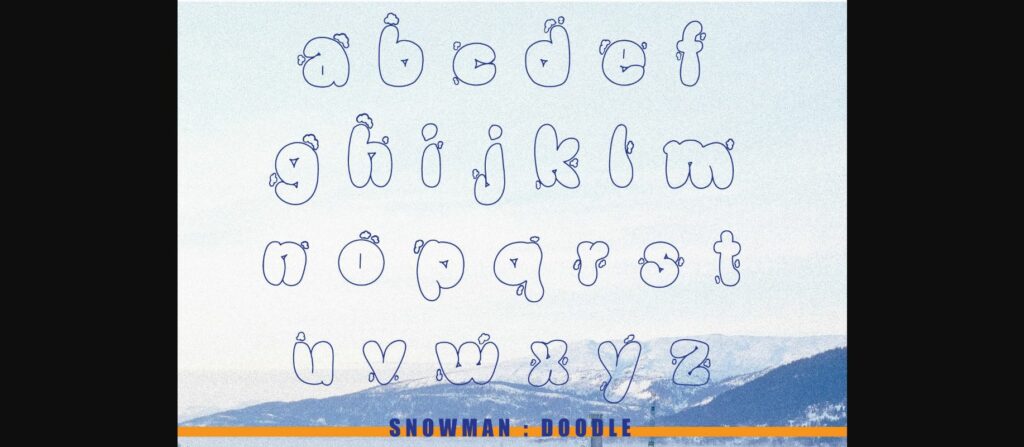 Snowman Font Poster 10