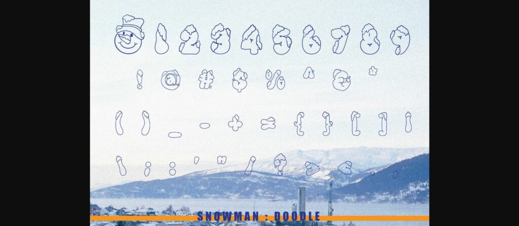 Snowman Font Poster 11