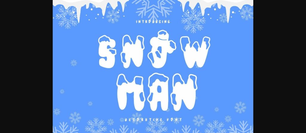 Snowman Font Poster 1