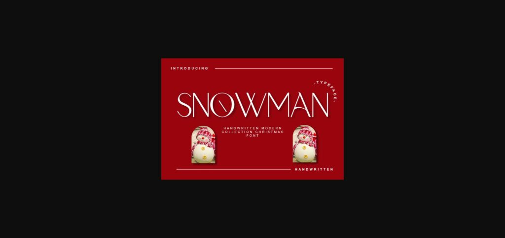 Snowman Font Poster 3