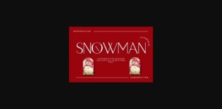 Snowman Font Poster 1