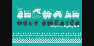 Snowman Ugly Sweater Font Poster 1