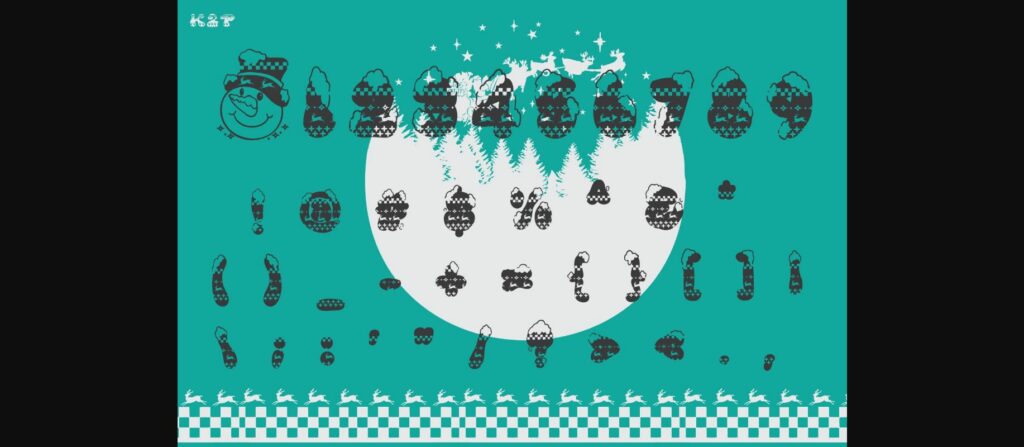 Snowman Ugly Sweater Font Poster 7