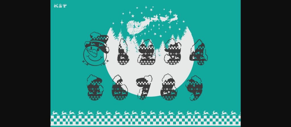 Snowman Ugly Sweater Font Poster 8