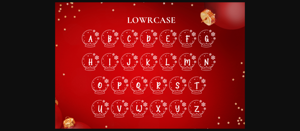 Snowy Christmas Monogram Font Poster 8