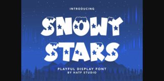 Snowy Stars Font Poster 1