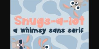 Snugs a Lot Font Poster 1