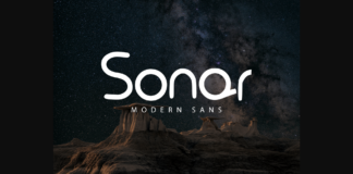 Sonar Font Poster 1