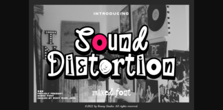 Sound Distortion Font Poster 1