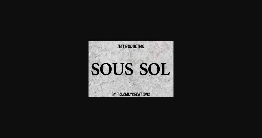 Sous Sol Font Poster 3