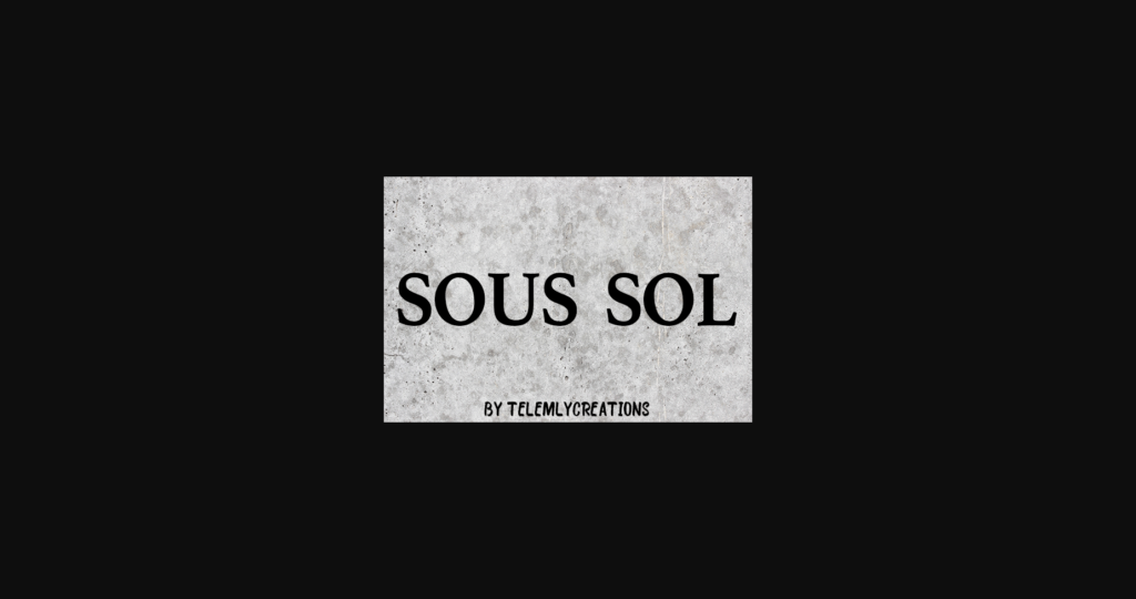 Sous Sol Font Poster 4