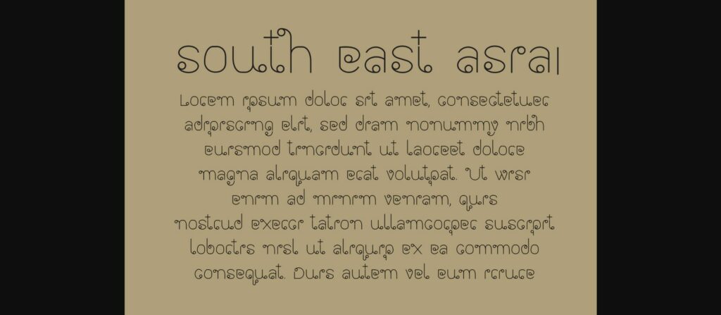 Southeast Asia Light Font Font Poster 5