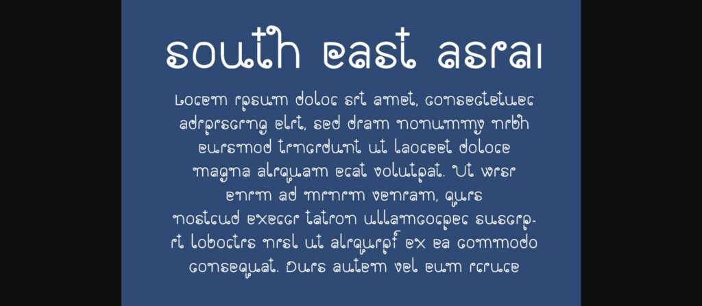 Southeast Asia Font Poster 5