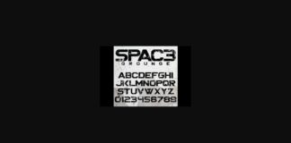 Spac3 Grounge Font Poster 1