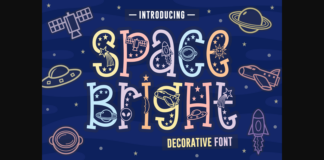 Space Bright Font Poster 1