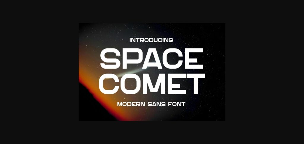 Space Comet Font Poster 3