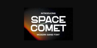 Space Comet Font Poster 1