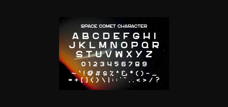 Space Comet Font Poster 9