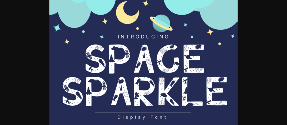 Space Sparkle Font Poster 3