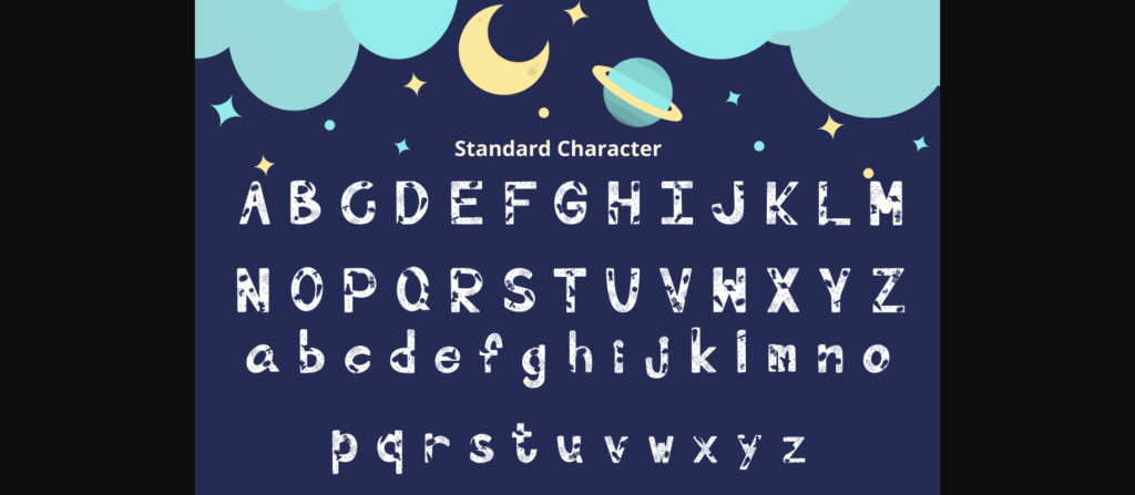 Space Sparkle Font Poster 4