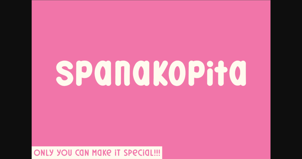 Spanakopita Font Poster 1