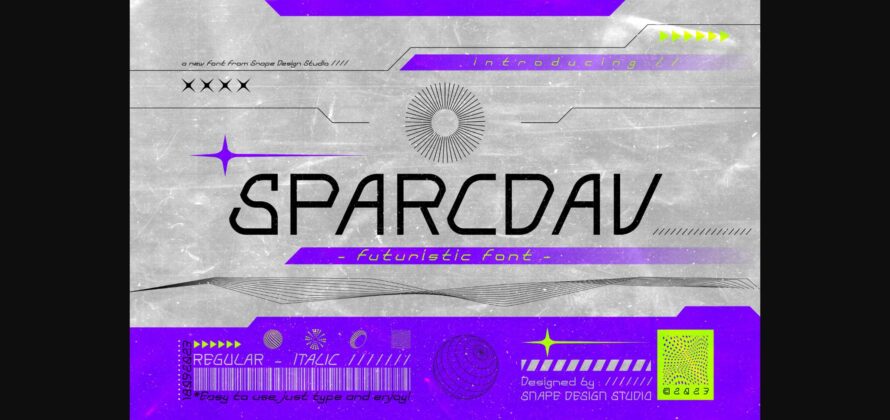 Sparcdav Font Poster 3