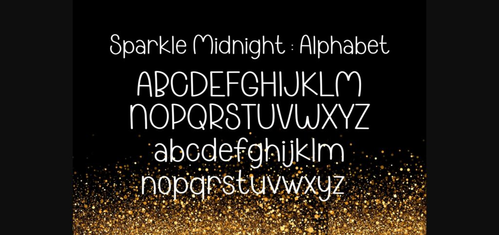 Sparkle Midnight Font Poster 5