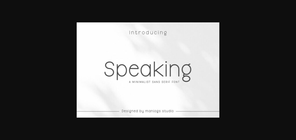 Speaking Font Poster 3