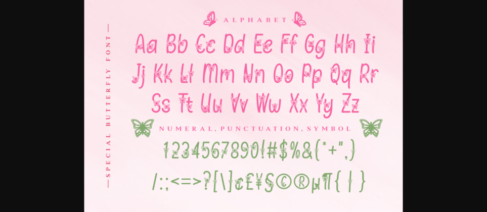 Special Butterfly Font Poster 7