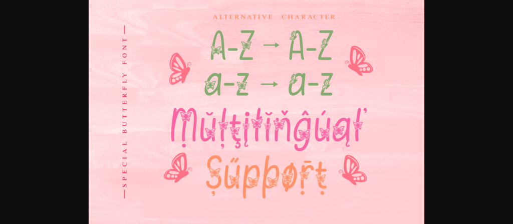 Special Butterfly Font Poster 8