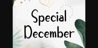 Special December Font Poster 1