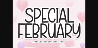 Special February Font Poster 1